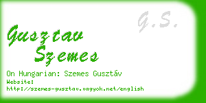 gusztav szemes business card